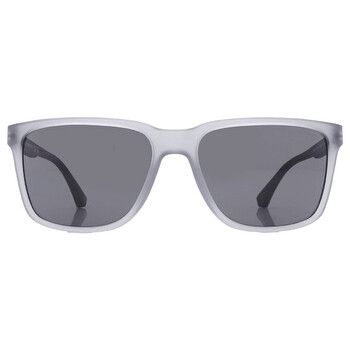 Dark Grey Rectangular Sunglasses EA4047 501287