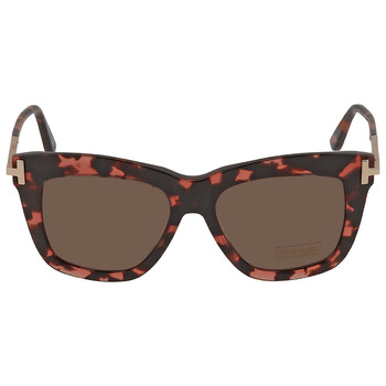 Dasha Brown Square Sunglasses FT0822 56E