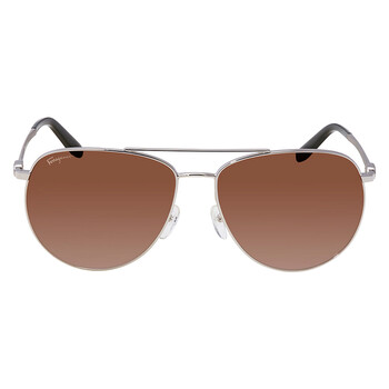 Ferragamo Brown Pilot Sunglasses SF157S 045