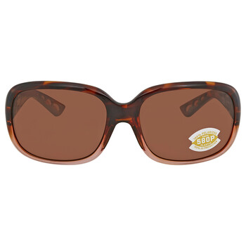 GANNET Copper Polarized Rectangular Sunglasses GNT 120 OCP