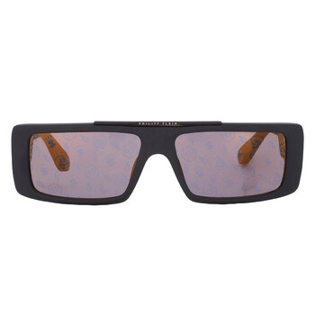 Gold Logo Rectangular Sunglasses SPP003M 703L