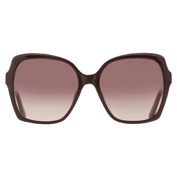 Gradient Bordeaux Butterfly Ladies Sunglasses GF6191 69T