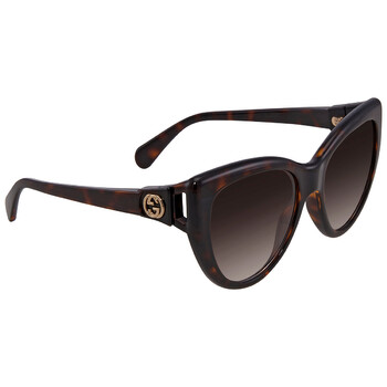 Gradient Brown Butterfly Sunglasses GG0877S 002