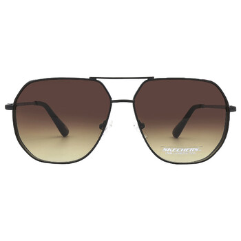 Gradient Brown Pilot Sunglasses SE6150 01F