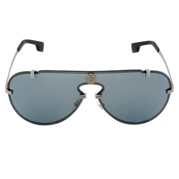 Gray Mirrored Black Shield Sunglasses VE2243 10016G