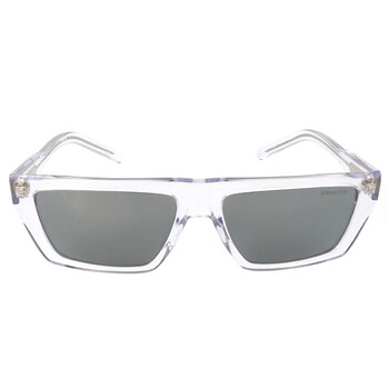 Grey Mirror Silver Rectangular Sunglasses AN4281 11996G