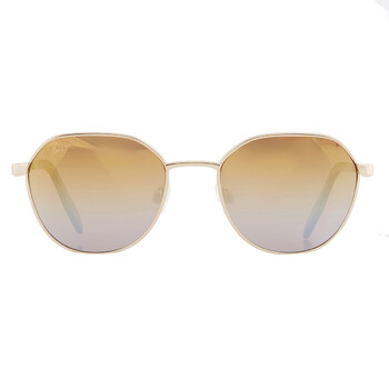 Hukilau Dual Mirror Gold to Silver Geometric Sunglasses DGS84516