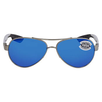 LORETO Blue Mirror Polarized Glass Sunglasses LR 21 OBMGLP