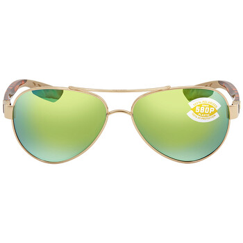 LORETO Green Mirror Polarized Polycarbonate Pilot Sunglasses LR 64 OGMP