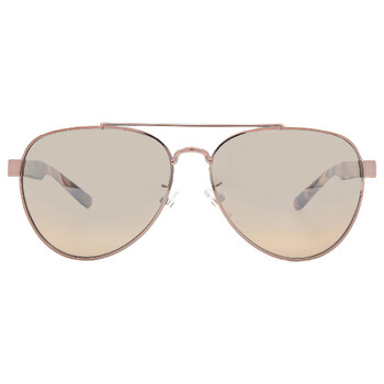 Light Brown Gradient Mirror Pilot Ladies Sunglasses TY6070 32738Z