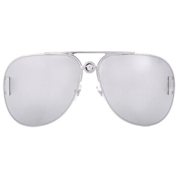 Light Gray Mirrored Silver Pilot Unisex Sunglasses VE2255 10006G