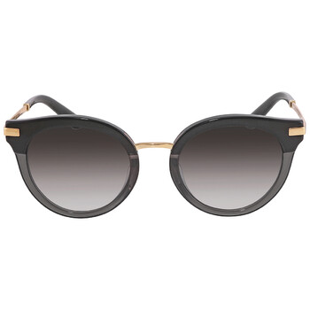 Light Grey Gradient Black Round Sunglasses DG4394F 32468G