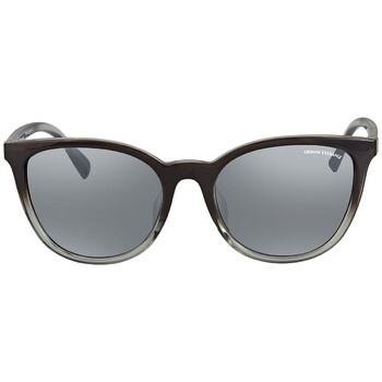 Light grey mirror black Oval Sunglasses AX4077SF 82556G