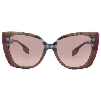 Meryl Pink Gradient Dark Brown Cat Eye Sunglasses BE4393 405413