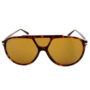 Open Box  Persol Brown Pilot Sunglasses PO3217S 2453