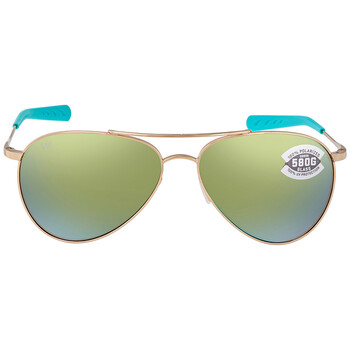 PIPER Green Mirror Polarized Glass Sunglasses PIP 126 OGMGLP