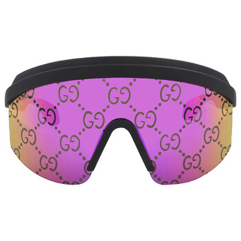 Pink Logo Shield Sunglasses