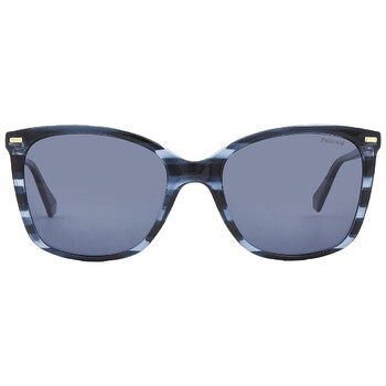 Polarized Blue Square Sunglasses PLD 4108S 0JBWC3