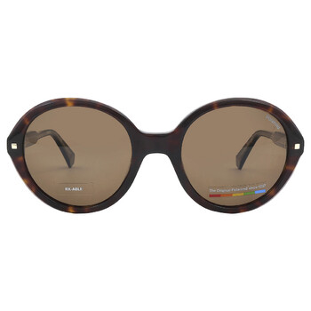 Polarized Bronze Round Sunglasses PLD 4114SX 0086SP