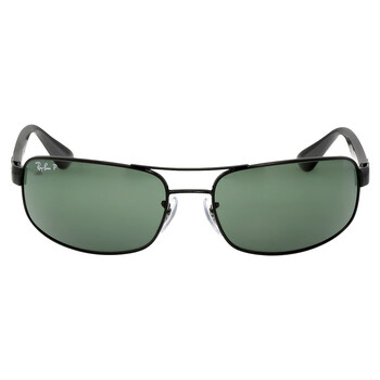Polarized Green Rectangular Sunglasses RB3445 00258