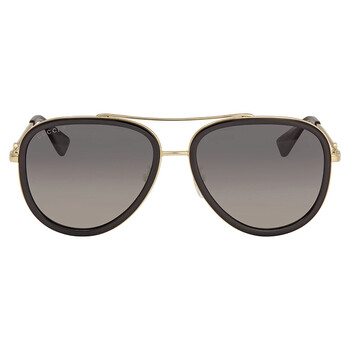 Polarized Grey Gradient Pilot Sunglasses GG0062S 011