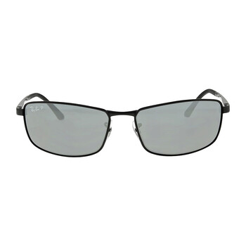 Polarized Grey Gradient Rectangular Sunglasses RB3498 00681
