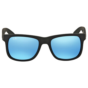 Justin Color Mix Blue Mirror Square Sunglasses RB4165 62255