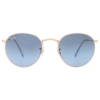 Round Metal Blue Gradient Round Sunglasses RB3447 0013M