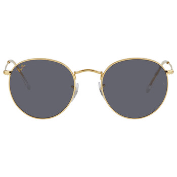 Round Metal Blue Sunglasses RB3447 9196R5