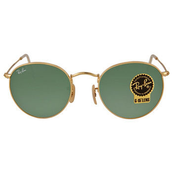 Round Metal Green Classic G15 Sunglasses RB3447 001