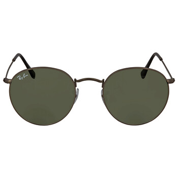 Round Metal Green Classic G15 Sunglasses RB3447 029
