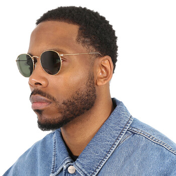 Round Metal Green Classic Sunglasses RB3447 001