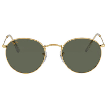 Round Metal Legend Gold Green Classic G15 Sunglasses RB3447 919631