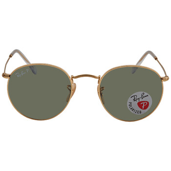 Round Metal Polarized Green Classic G15 Sunglasses RB3447 00158