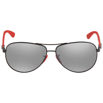 Scuderia Ferrari Grey Mirror Pilot Sunglasses RB8313M F0096G