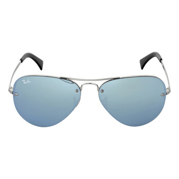 Silver Mirror Aviator Sunglasses RB3449 00330