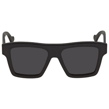 Solid Grey Rectangular Sunglasses GG0962S 005