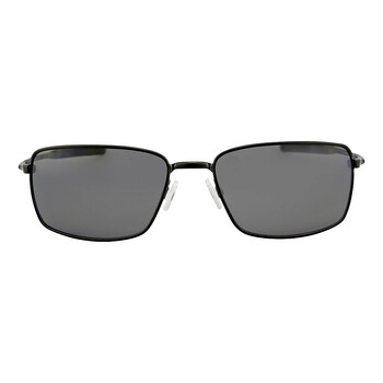 Square Wire Polarized Grey Rectangular Sunglasses OO4075 407504
