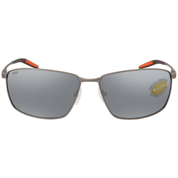 TURRET Grey Silver Mirror Polarized Polycarbonate Titanium Sunglasses TRT 228 OSGP