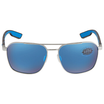 WADER Blue Mirror Polarized Glass Sunglasses WDR 293 OBMGLP