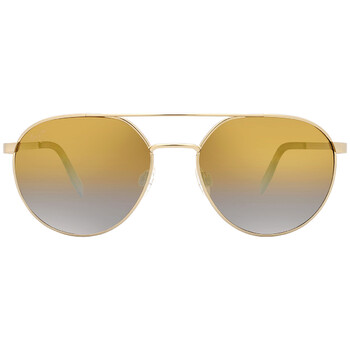 Waterfront Dual Mirror Gold to Silver Round Sunglasses DGS83016