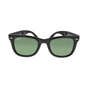 Wayfarer Folding Classic Polarized Green Classic G15 Sunglasses RB4105 60158