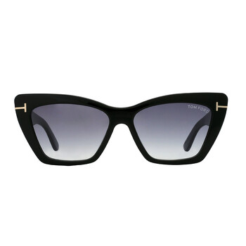 Wyatt Grey Gradient Cat Eye Sunglasses FT0871 01B