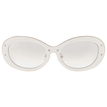 X Linda Farrow Clear Flash Oval Sunglasses YYH DRAGONFLYC3