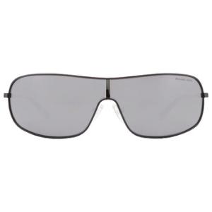 Aix Dark Grey Solid Mirrored Rectangular Sunglasses MK1139 10056G