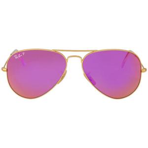 Aviator Flash Lenses Polarized Cyclamen Sunglasses RB3025 1121Q