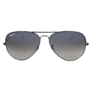 Aviator Gradient Polarized BlueGrey Pilot Sunglasses RB3025 00478