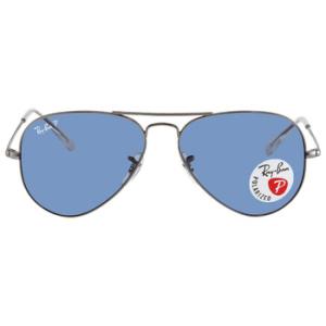 Aviator Metal II Polarized Blue Sunglasses RB3689 004S2