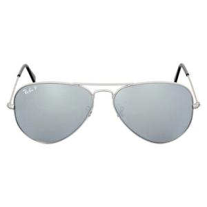 Aviator Mirror Polarized Silver Flash Aviator Sunglasses RB3025 019W3