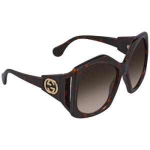 Brown Geometric Sunglasses GG0875S 002